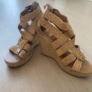 DV Dolce Vita Natural Braided Wedge Espadrille Sandal 7.5